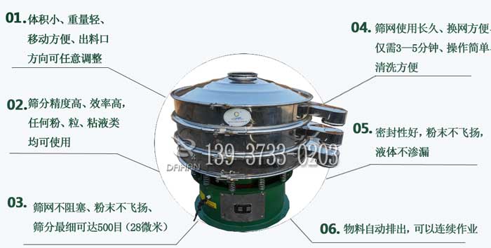 雙層不銹鋼篩粉機(jī)特點(diǎn)